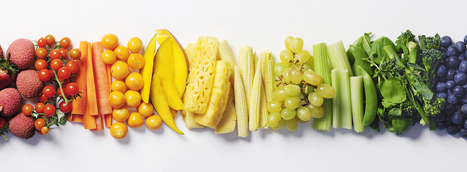 Fruit & vegetable color wheel.