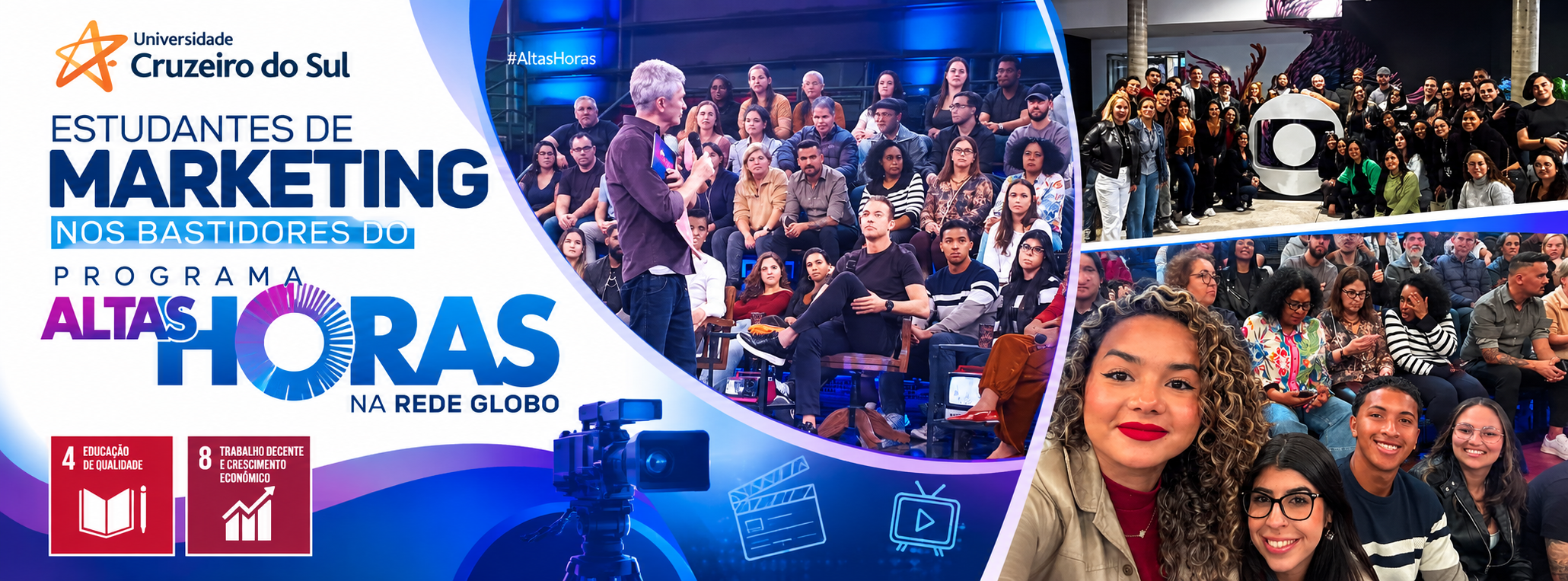 Estudantes de Marketing nos Bastidores da TV